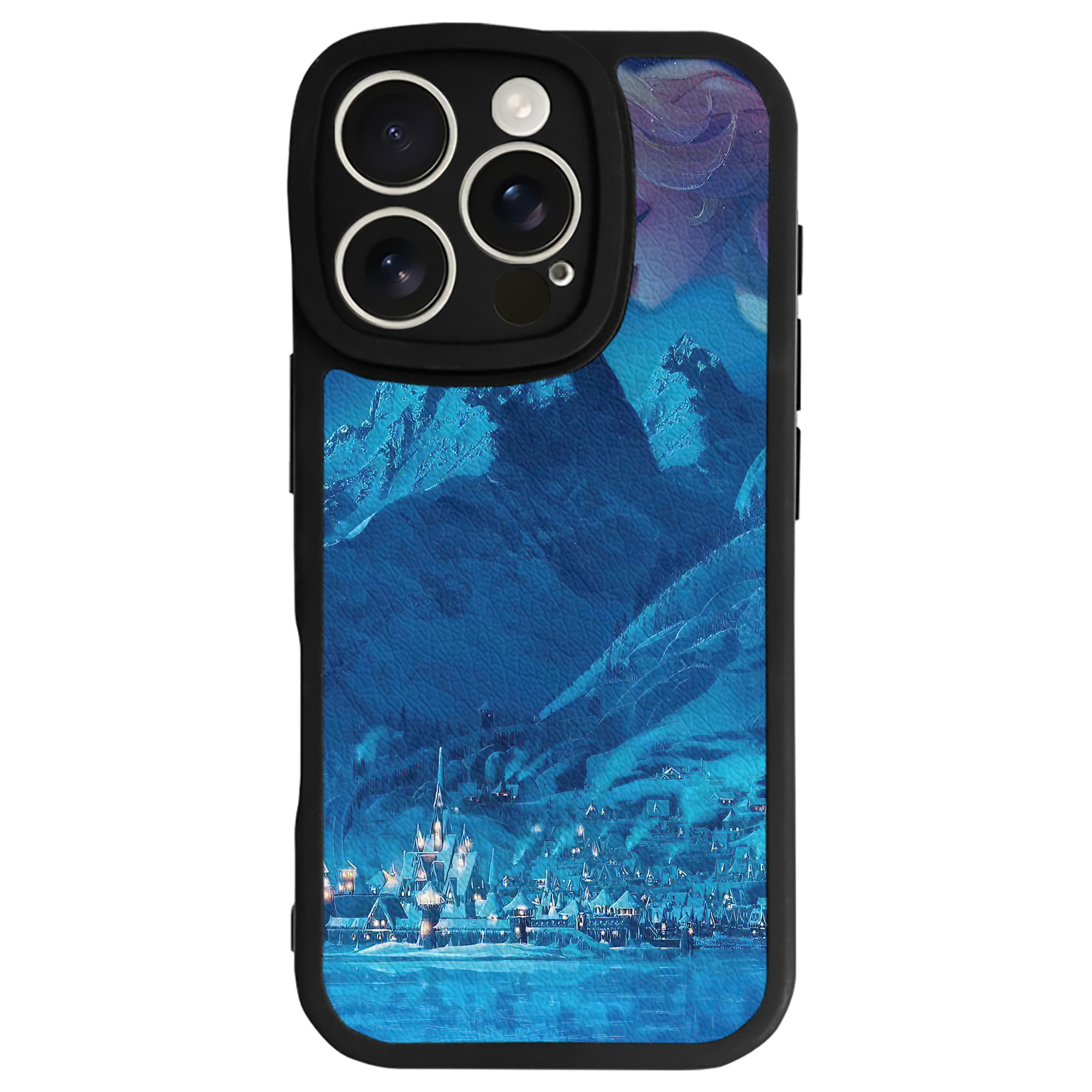 （画像用） アナと雪の女王 アンナ エルサ Frozen Anna Elsa 【iPhone 16シリーズ対応】シリコンスマホケース（レザー調） 材質：シリコン